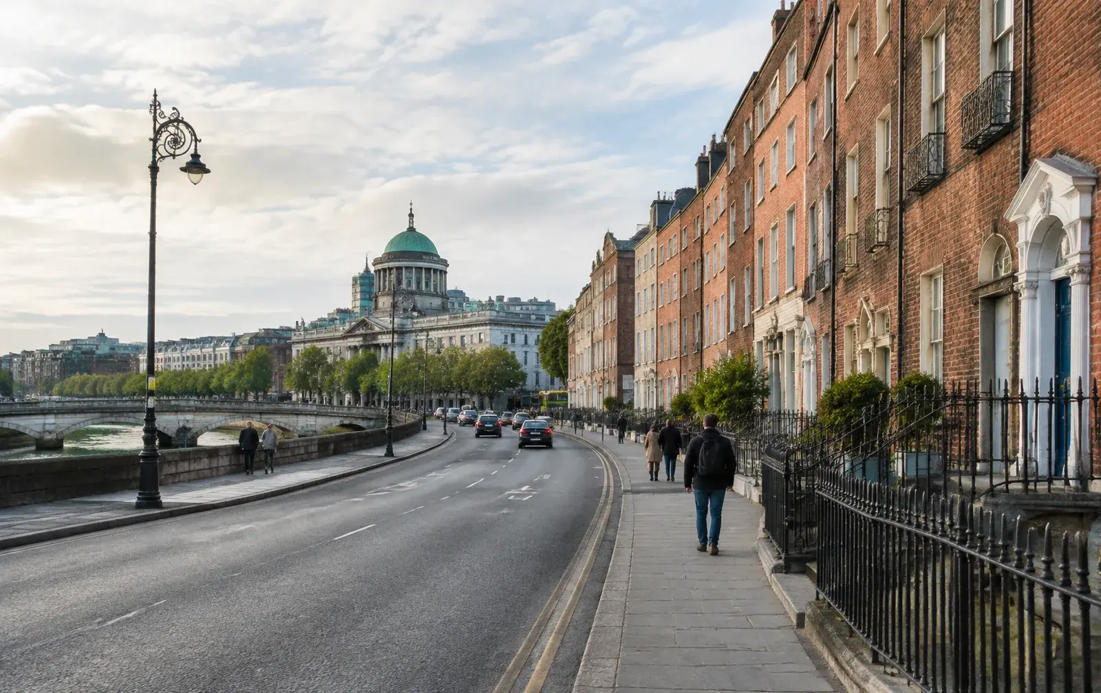 Dublin streetscape representing Ireland's 2026 employment permit salary thresholds and visa appeal changes.