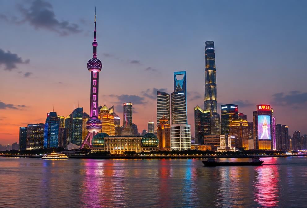 A Chinese city skyline