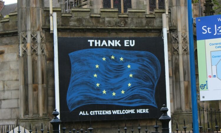 Thank Eu signage