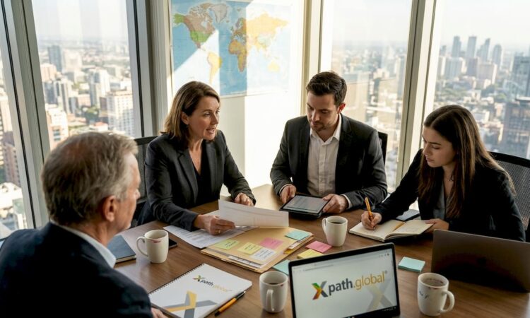 HR team working on international workforce